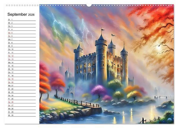 Produktbild: Verwunschene St&auml;dte in Traumwelten (Wandkalender 2026 DIN A2 quer), CALVENDO Monatskalender