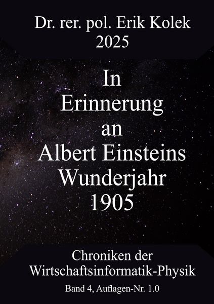 Produktbild: In Erinnerung an Albert Einsteins Wunderjahr 1905