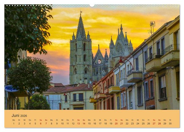 Produktbild: Auf den Spuren von Santiago - Wandern, Staunen, Seele baumeln lassen. (hochwertiger Premium Wandkalender 2026 DIN A2 quer), Kunstdruck in Hochglanz