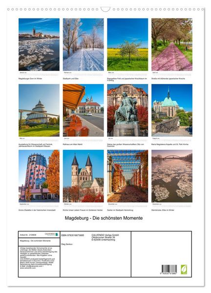 Produktbild: Magdeburg - Die sch&ouml;nsten Momente (Wandkalender 2026 DIN A2 hoch), CALVENDO Monatskalender