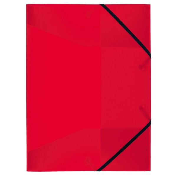 Produktbild: Idena Sammelmappe PP mit Gummizug transluzent rot DIN A4