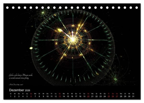 Produktbild: Zeit 2026 - Grafiken und Zitate (Tischkalender 2026 DIN A5 quer), CALVENDO Monatskalender
