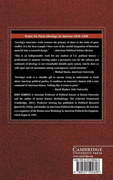 Produktbild: Party Ideologies in America, 1828 1996