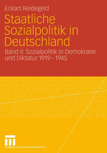 Produktbild: Staatliche Sozialpolitik in Deutschland