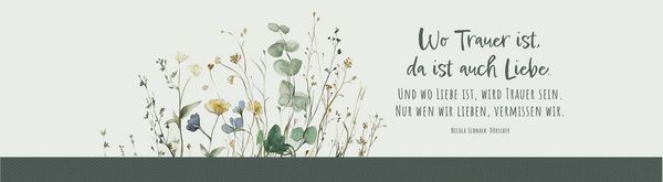 Produktbild: Glaswindlicht zur Trauer - Wo Trauer ist, da ist auch Liebe