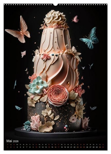 Produktbild: Zur Hochzeit eine Torte (hochwertiger Premium Wandkalender 2026 DIN A2 hoch), Kunstdruck in Hochglanz
