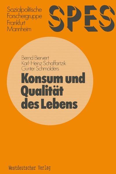 Produktbild: Konsum und Qualit&auml;t des Lebens