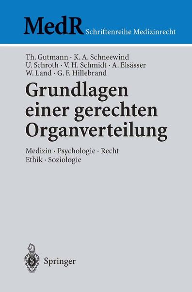 Produktbild: Grundlagen einer gerechten Organverteilung