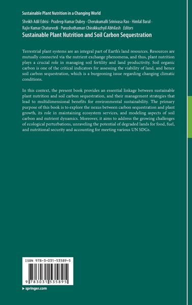 Produktbild: Sustainable Plant Nutrition and Soil Carbon Sequestration