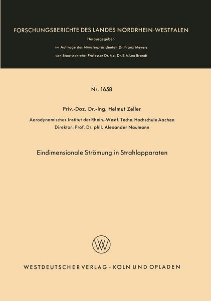 Produktbild: Eindimensionale Str&ouml;mung in Strahlapparaten