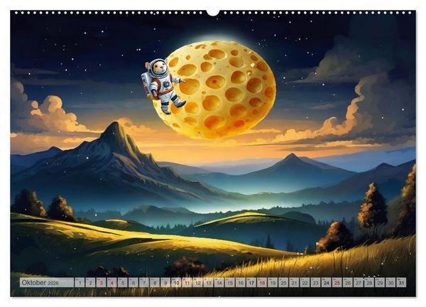 Produktbild: Mumpitz f&uuml;r Schlauf&uuml;chse (hochwertiger Premium Wandkalender 2026 DIN A2 quer), Kunstdruck in Hochglanz