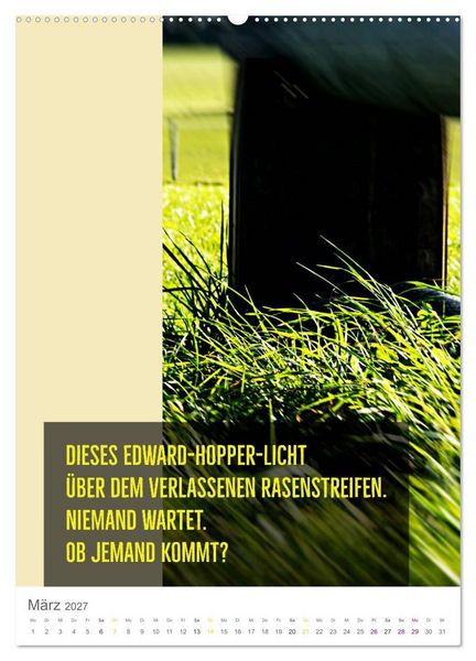 Produktbild: Tagesfarben - Poesie in Wort und Bild (Wandkalender 2027 DIN A2 hoch), CALVENDO Monatskalender