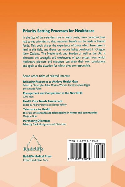 Produktbild: Priority Setting Processes for Healthcare
