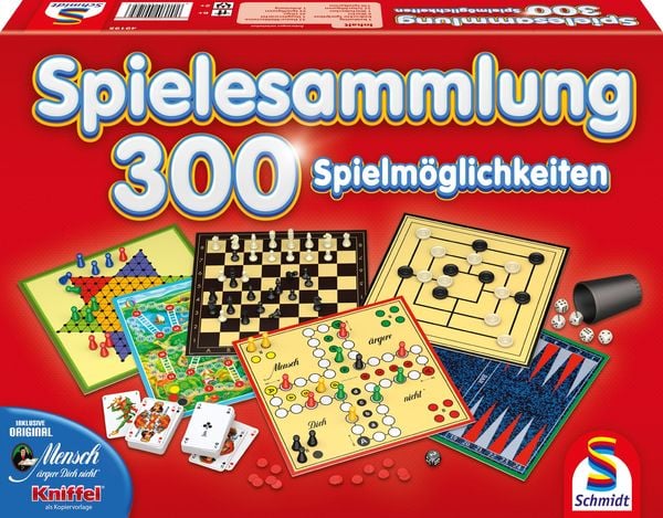 Produktbild: Schmidt 49195 - Spielesammlung ROT mit 300 Spielem&ouml;glichkeiten;