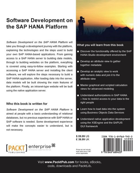 Produktbild: Software Development on the SAP Hana Platform