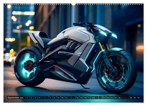 Produktbild: Dream Bikes - Motorr&auml;der aus der Zukunft (hochwertiger Premium Wandkalender 2026 DIN A2 quer), Kunstdruck in Hochglanz