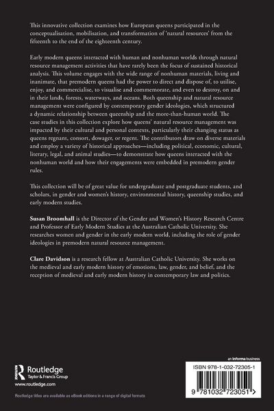Produktbild: Queens, Queenship, and Natural Resource Management in Premodern Europe, 1400-1800