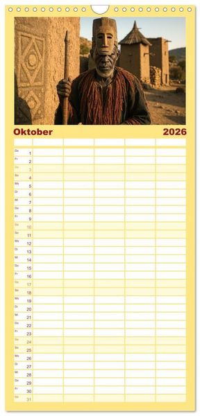 Produktbild: Familienplaner 2026 - Die H&uuml;ter alter Welten mit 5 Spalten (Wandkalender, 21 x 45 cm) CALVENDO