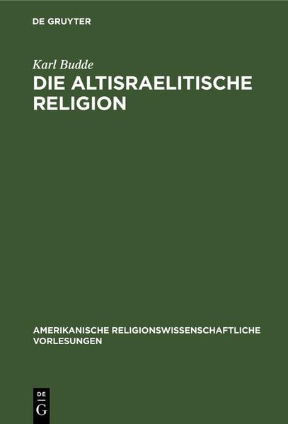 Produktbild: Die altisraelitische Religion