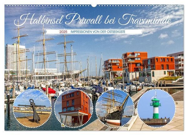 Halbinsel Priwall bei Travemünde – Impressionen von der Ostseeküste (Wandkalender 2025 DIN A2 quer), CALVENDO Monatskale