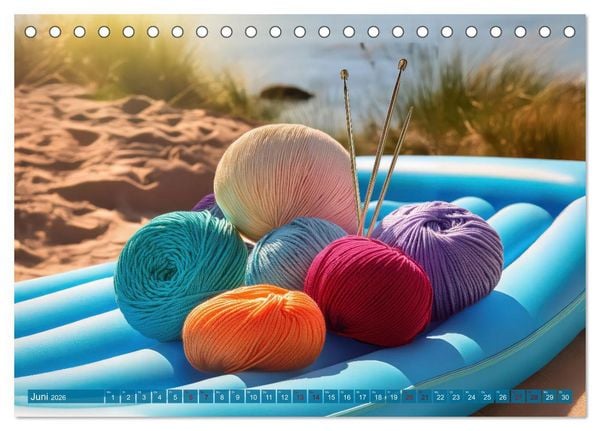 Produktbild: Stricken einmal anders (Tischkalender 2026 DIN A5 quer), CALVENDO Monatskalender