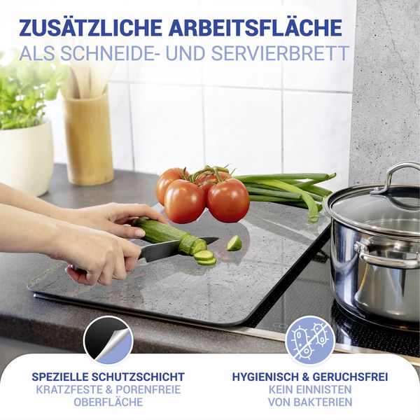 Produktbild: Herdabdeckplatte Universal Mod. Beton, 2er Set, f&uuml;r alle Herdarten geeignet