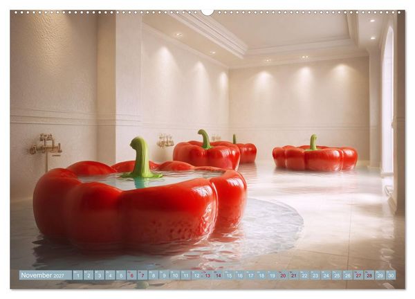 Produktbild: Vegitecture. Fotorealistische Visionen architektonischer Details (hochwertiger Premium Wandkalender 2027 DIN A2 quer), Kunstdruck in Hochglanz