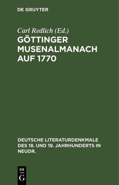 Produktbild: G&ouml;ttinger Musenalmanach auf 1770