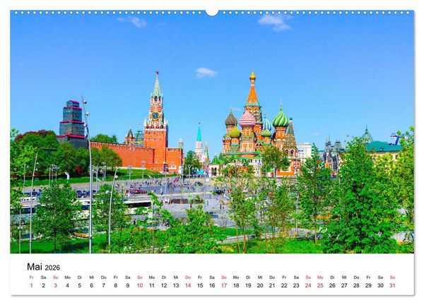 Produktbild: Moskau City (hochwertiger Premium Wandkalender 2026 DIN A2 quer), Kunstdruck in Hochglanz