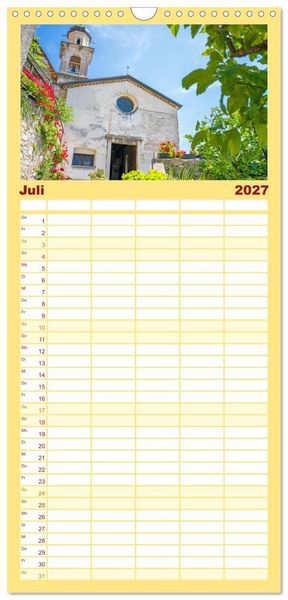 Produktbild: Familienplaner 2027 - Limone sul Garda - Traumhaftes St&auml;dtchen am Gardasee mit 5 Spalten (Wandkalender, 21 x 45 cm) CALVENDO