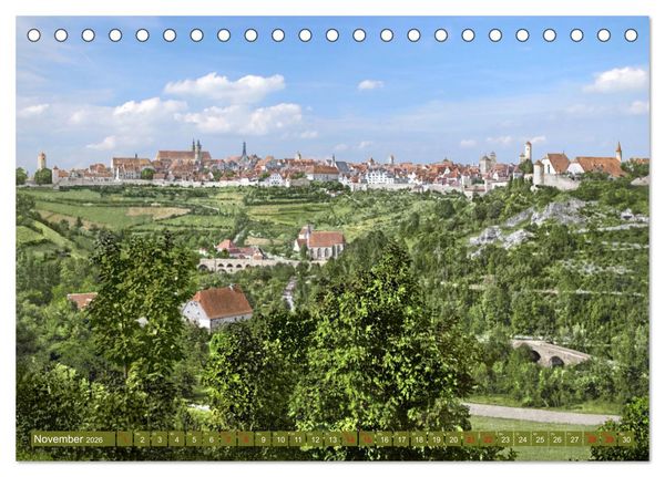 Produktbild: Rothenburg ob der Tauber um das Jahr 1900 &ndash; Fotos neu koloriert (Tischkalender 2026 DIN A5 quer), CALVENDO Monatskalender