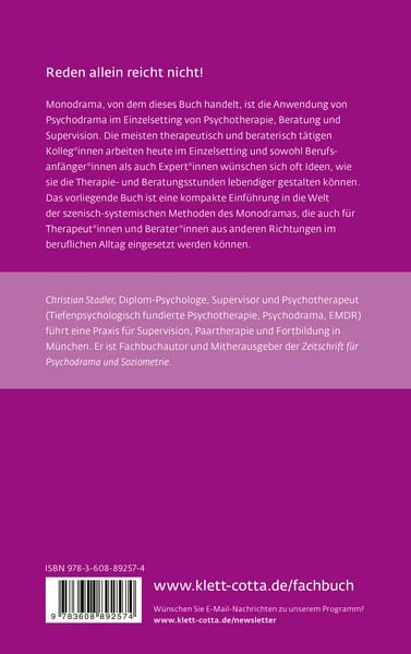 Produktbild: Monodrama - Szenisch-systemisches Arbeiten im Einzelsetting (Leben Lernen, Bd. 319)