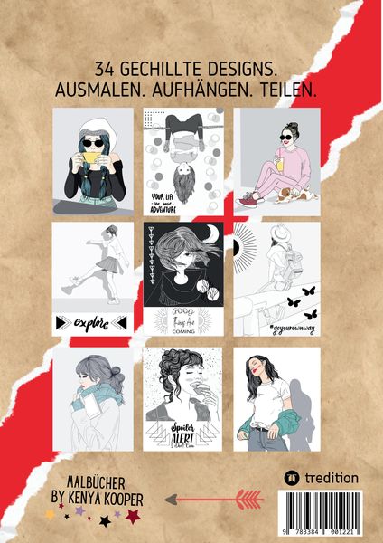 Produktbild: Malbuch f&uuml;r M&auml;dchen Cool Girls Coloring f&uuml;r Teenager, Jugendliche, Tweens, S&uuml;&szlig;e Malseiten Geschenk Weihnachten Zum Wichteln Adventszeit Winterzeit Sil