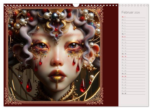 Produktbild: Gesichter als Leinwand (Wandkalender 2026 DIN A3 quer), CALVENDO Monatskalender