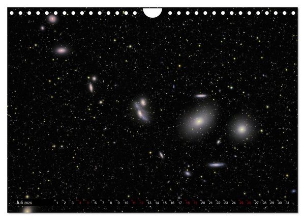 Produktbild: Galaxien des Nordhimmels (Wandkalender 2026 DIN A4 quer), CALVENDO Monatskalender