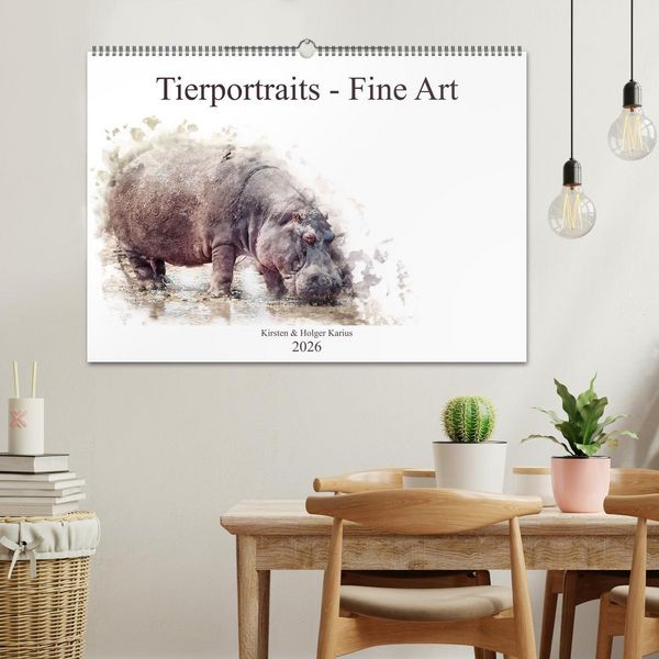 Produktbild: Tierportraits - Fine Art (Wandkalender 2026 DIN A2 quer), CALVENDO Monatskalender