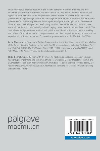 Produktbild: William Armstrong and British Policy Making