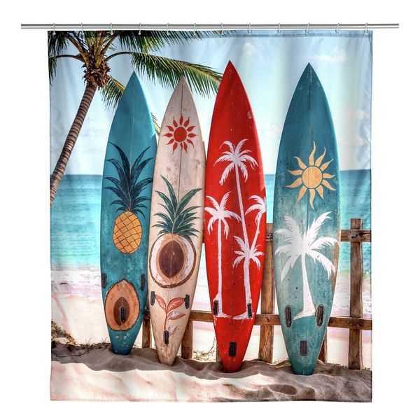 Produktbild: Duschvorhang Mod. Louros, 180 x 200 cm, 100 % Polyester aus recyceltem PET