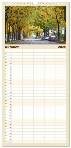 Produktbild: Familienplaner 2026 - Kassel - Morgenlicht mit 5 Spalten (Wandkalender, 21 x 45 cm) CALVENDO