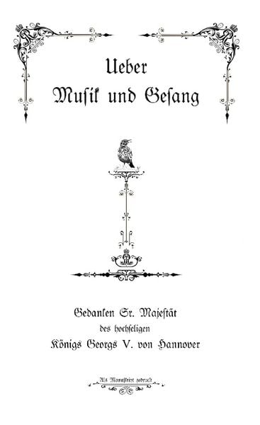 Ueber Musik und Gesang