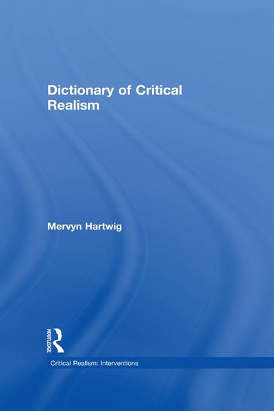 Produktbild: Dictionary of Critical Realism