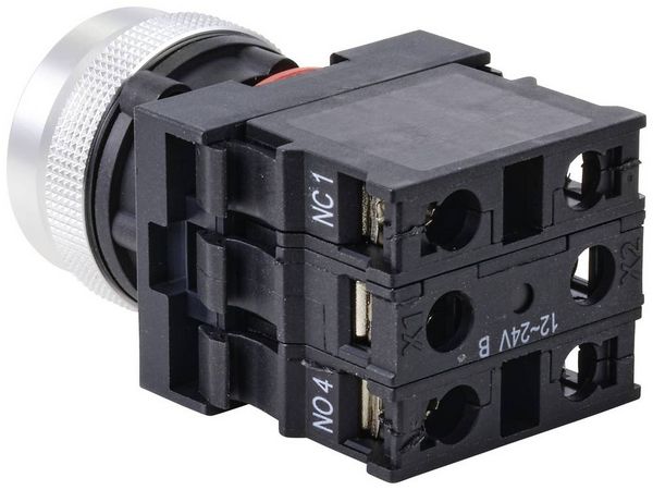 Produktbild: TRU COMPONENTS TC-10091060 ONPOW26-11ZE/B/12V Druckschalter 250 V 5 A 1 x Ein/Ein rastend Blau IP40 1 St.