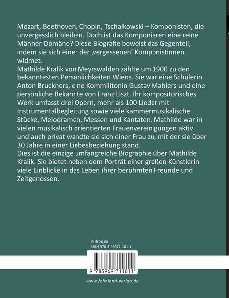 Produktbild: Ein Kuss von Franz Liszt. Mathilde Kralik von Meyrswalden