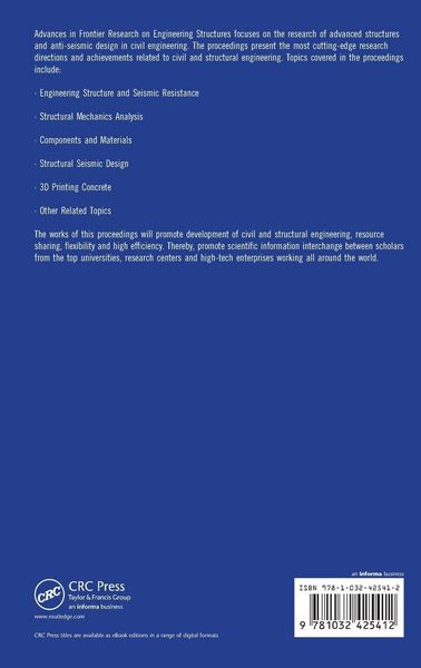 Produktbild: Advances in Frontier Research on Engineering Structures Volume 2