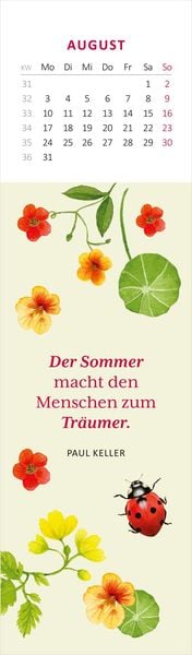 Produktbild: Lesezeichenkalender Naturschätze 2026