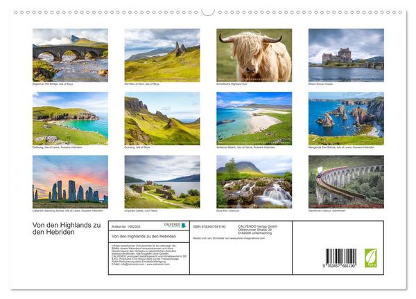 Produktbild: Von den Highlands zu den Hebriden (hochwertiger Premium Wandkalender 2026 DIN A2 quer), Kunstdruck in Hochglanz