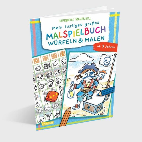 Produktbild: Mein lustiges gro&szlig;es Malspielbuch: W&uuml;rfeln & Malen (ab 7 Jahren)