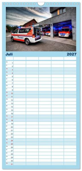 Produktbild: Familienplaner 2027 - Berufsfeuerwehr Braunschweig mit 5 Spalten (Wandkalender, 21 x 45 cm) CALVENDO