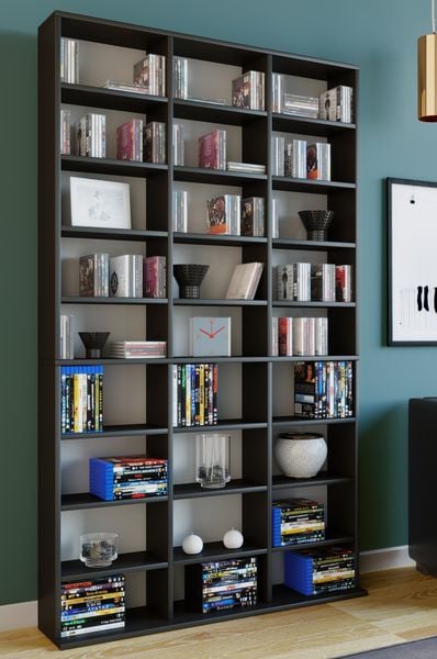 Produktbild: Holz CD DVD Standregal B&uuml;cherregal Regal Megosa XL