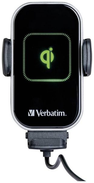 Produktbild: Verbatim Induktions-Ladeger&auml;t 15 W FWC-02 Qi Fast Wireless Car Charger 49553 Ausg&auml;nge Magnetanschluss Schwarz